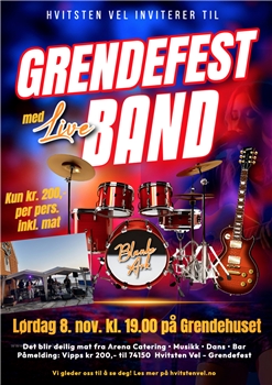 Velkommen til Grendefest 8. november 2025, kl. 19